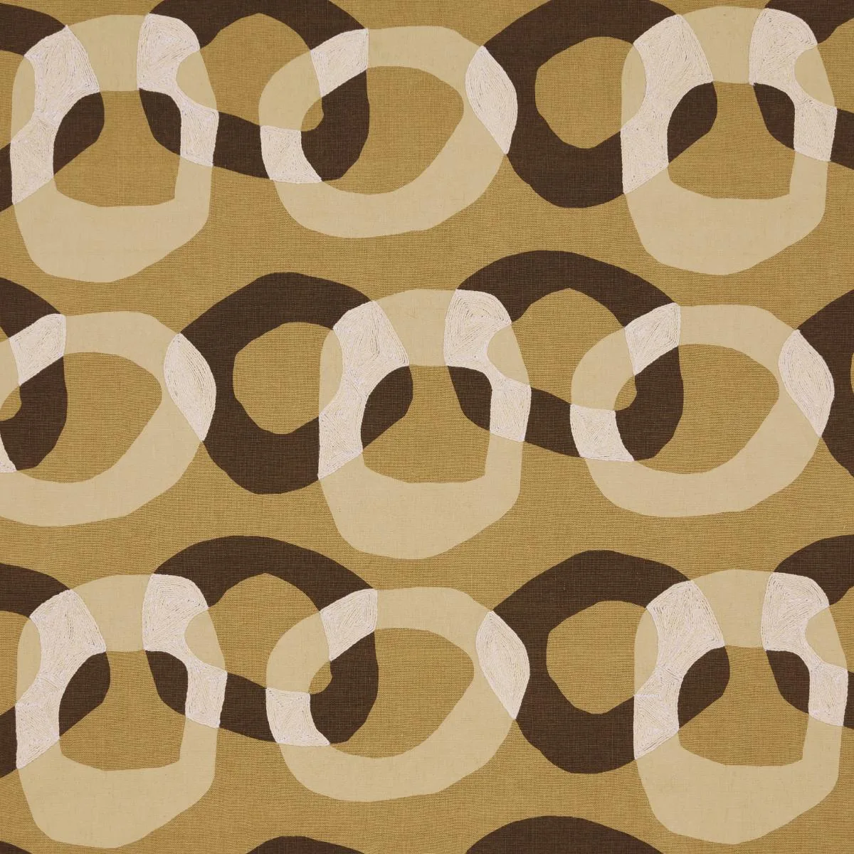 Schumacher 182280 Conrad Ochre fabric swatch