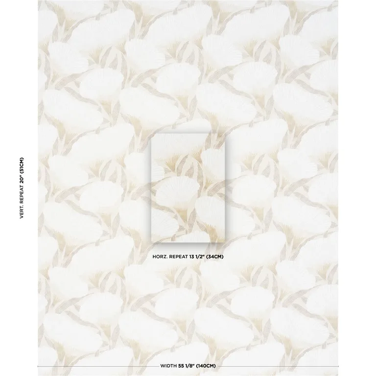 Schumacher 182860 Constance Neutral fabric swatch