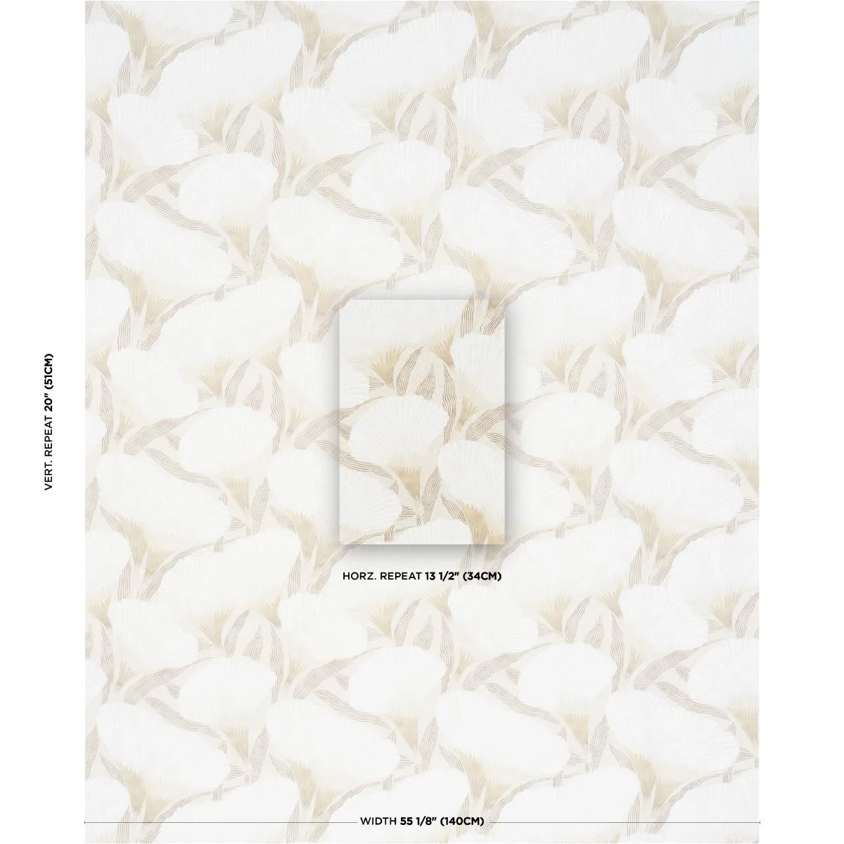 Schumacher 182860 Constance Neutral fabric swatch