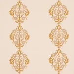 Schumacher 80712 Constantine Natural & Ochre fabric swatch