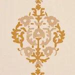 Schumacher 80712 Constantine Natural & Ochre fabric swatch