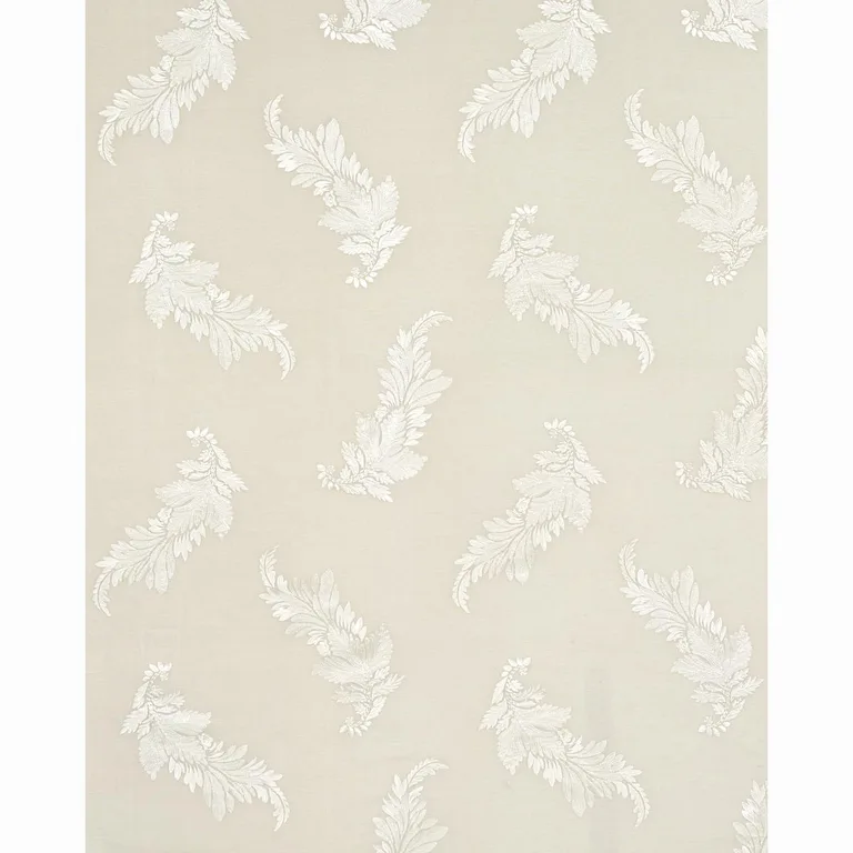 Schumacher 67711 Contessa Embroidered Sheer Pearl fabric swatch