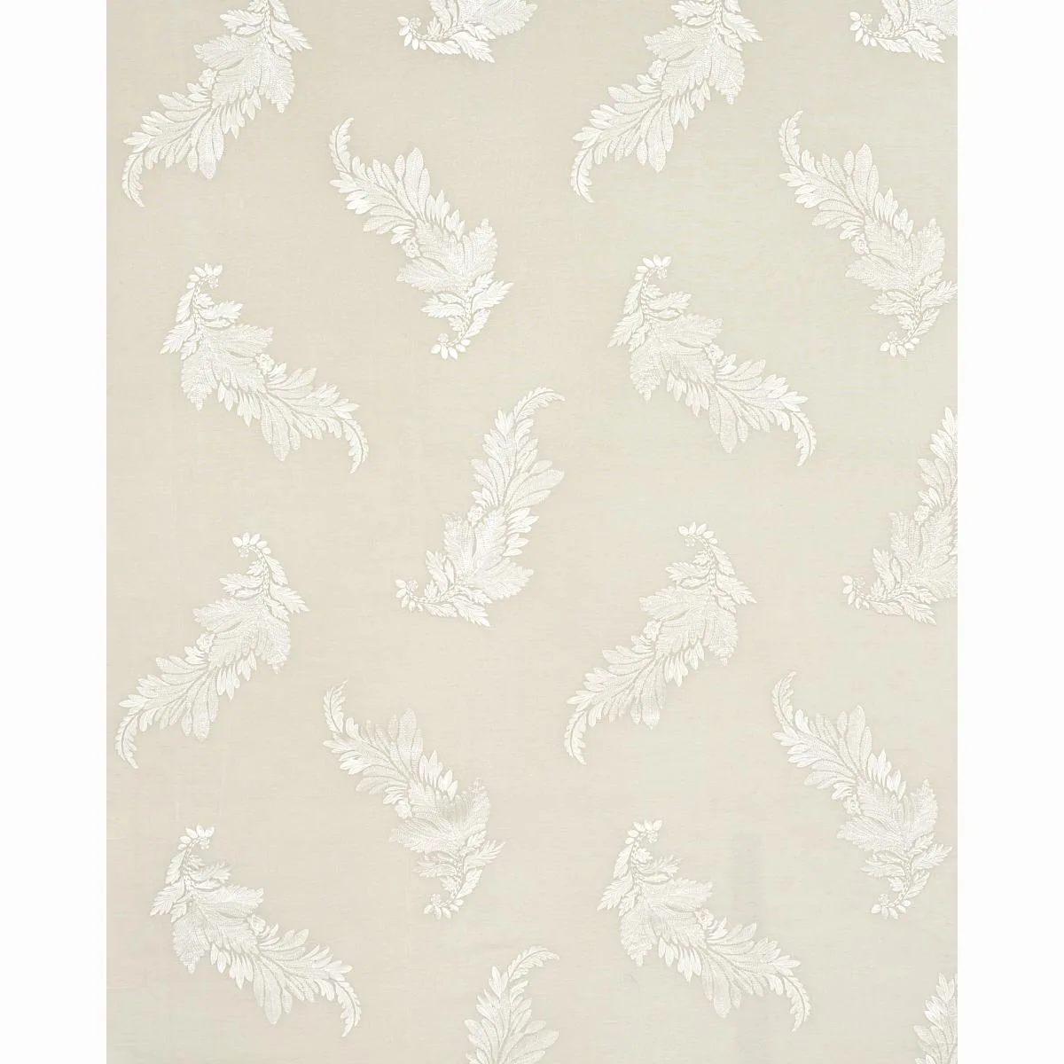 Schumacher 67711 Contessa Embroidered Sheer Pearl fabric swatch