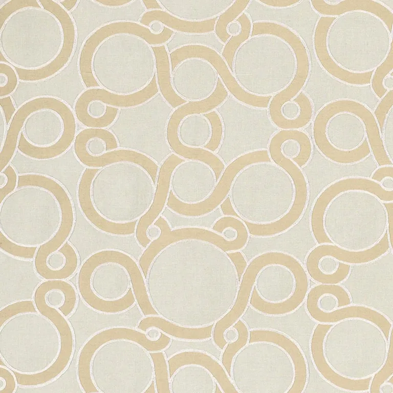 Schumacher 174170 Conundrum Ice Milk fabric swatch