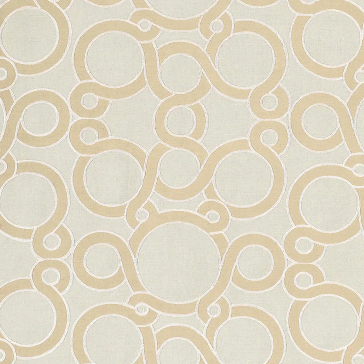 Schumacher 174170 Conundrum Ice Milk fabric swatch