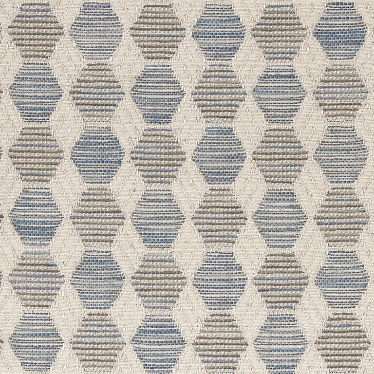 Schumacher 79840 Coquina Performance Blue fabric swatch