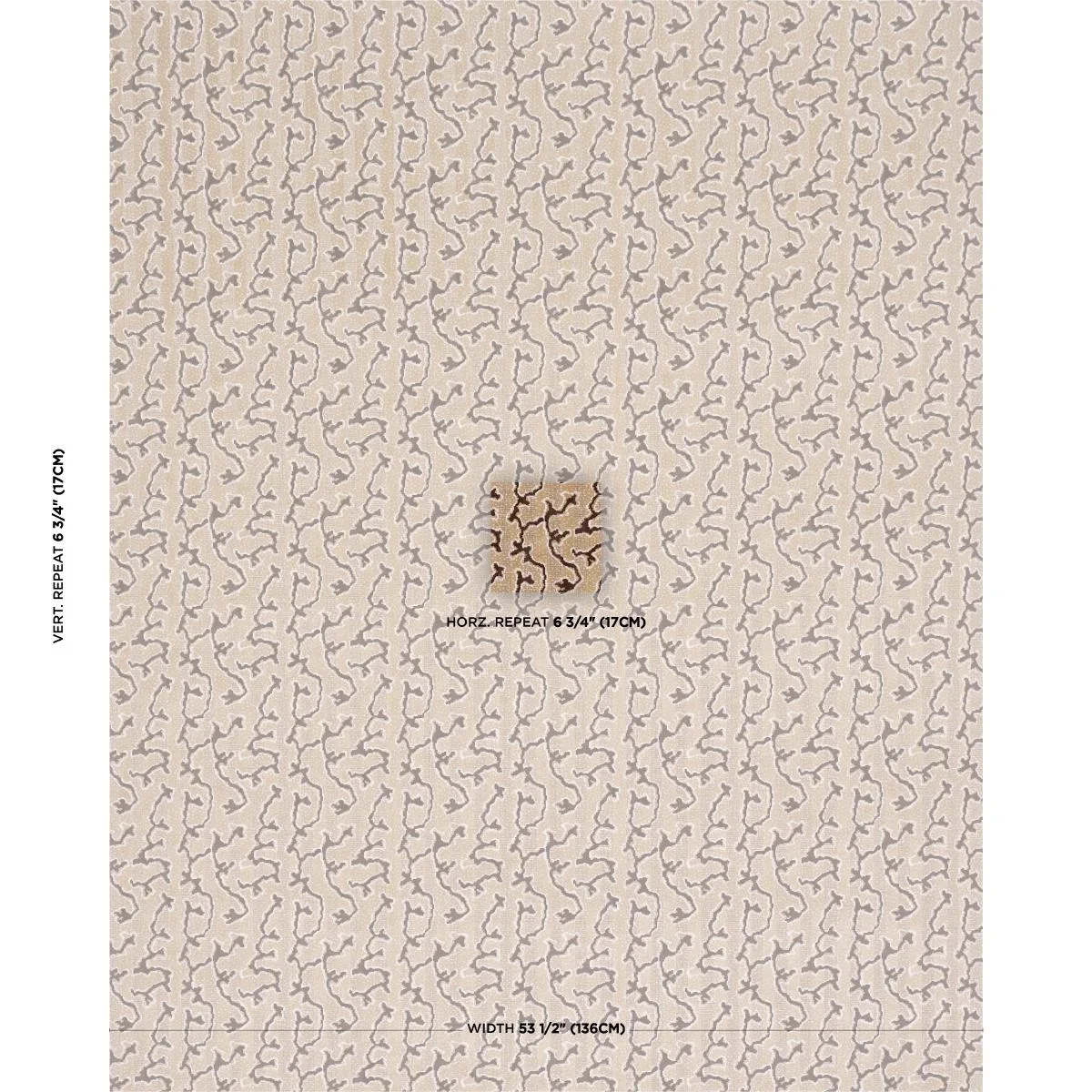 Schumacher 77134 Corail Velvet Champignon fabric swatch