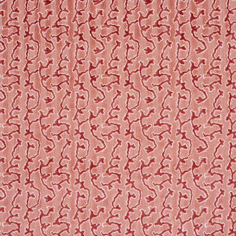 Schumacher 77133 Corail Velvet Coral fabric swatch