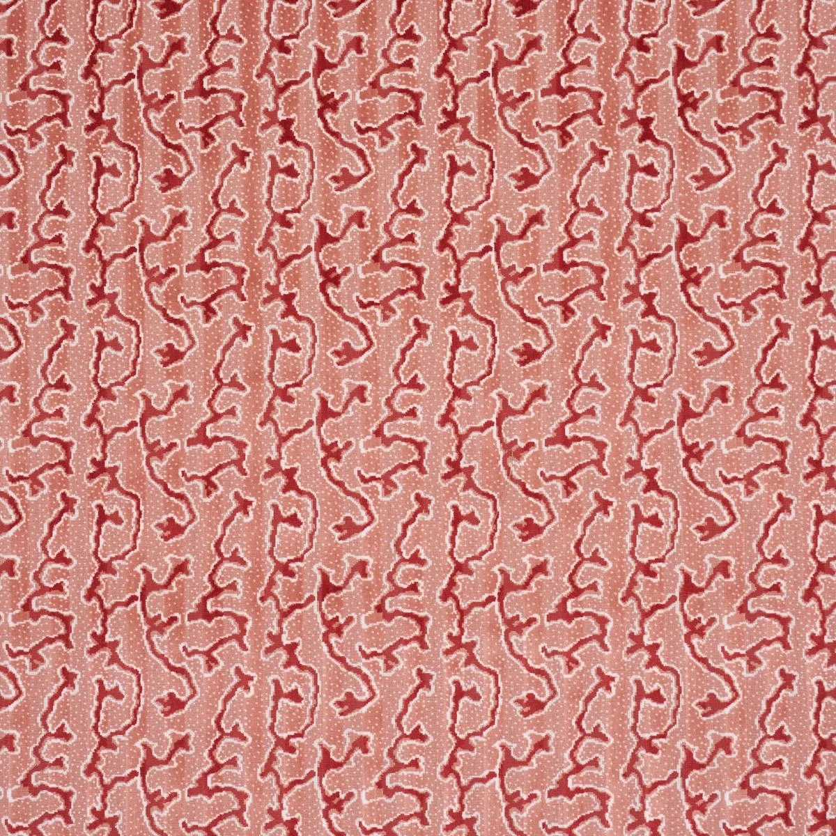 Schumacher 77133 Corail Velvet Coral fabric swatch
