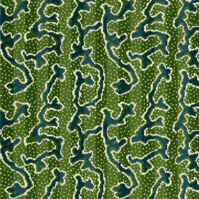 Schumacher 77130 Corail Velvet Emerald fabric swatch
