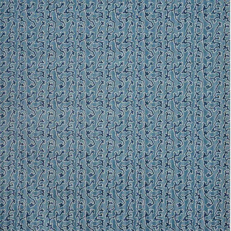 Schumacher 77131 Corail Velvet Mediterranean fabric swatch
