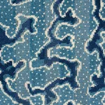 Schumacher 77131 Corail Velvet Mediterranean fabric swatch