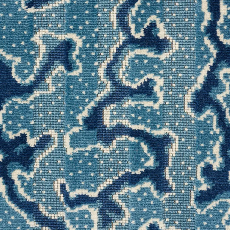 Schumacher 77131 Corail Velvet Mediterranean fabric swatch