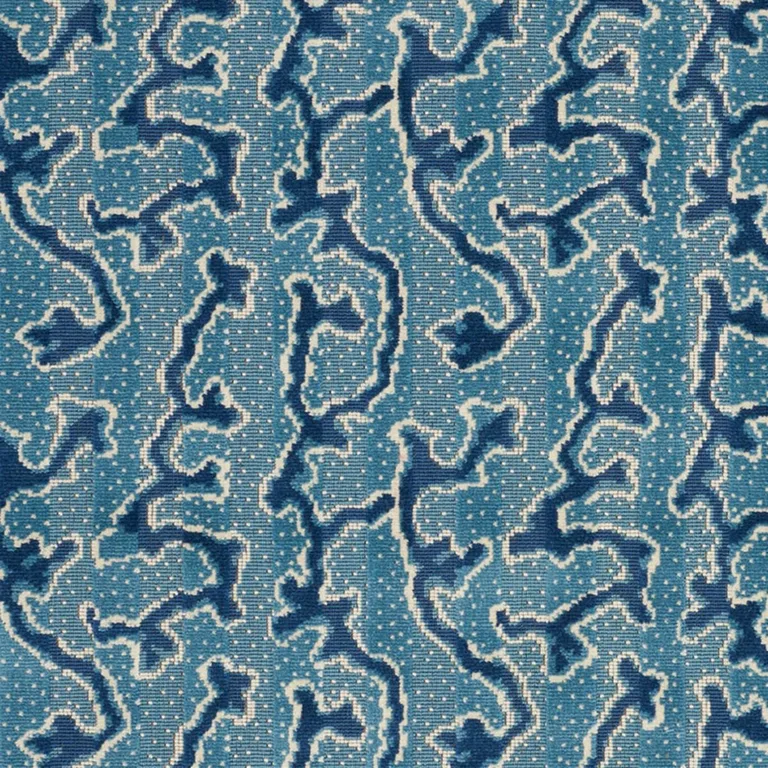 Schumacher 77131 Corail Velvet Mediterranean fabric swatch