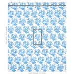 Schumacher 179100 Coral Blue fabric swatch