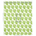 Schumacher 179101 Coral Green fabric swatch