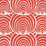 Schumacher 177783 Coralline Red fabric swatch
