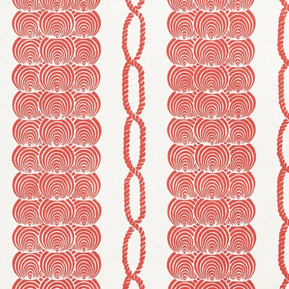 Schumacher 177783 Coralline Red fabric swatch