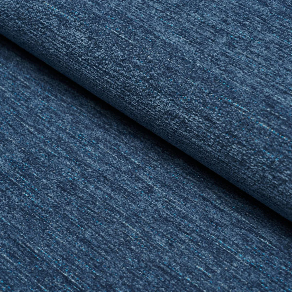 Schumacher 87621 Corbin Performance Chenille Indigo fabric swatch