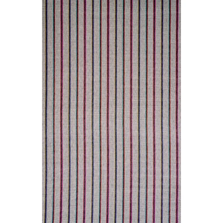 Schumacher 78840 Corcha Hand Woven Stripe Mono Multi fabric swatch