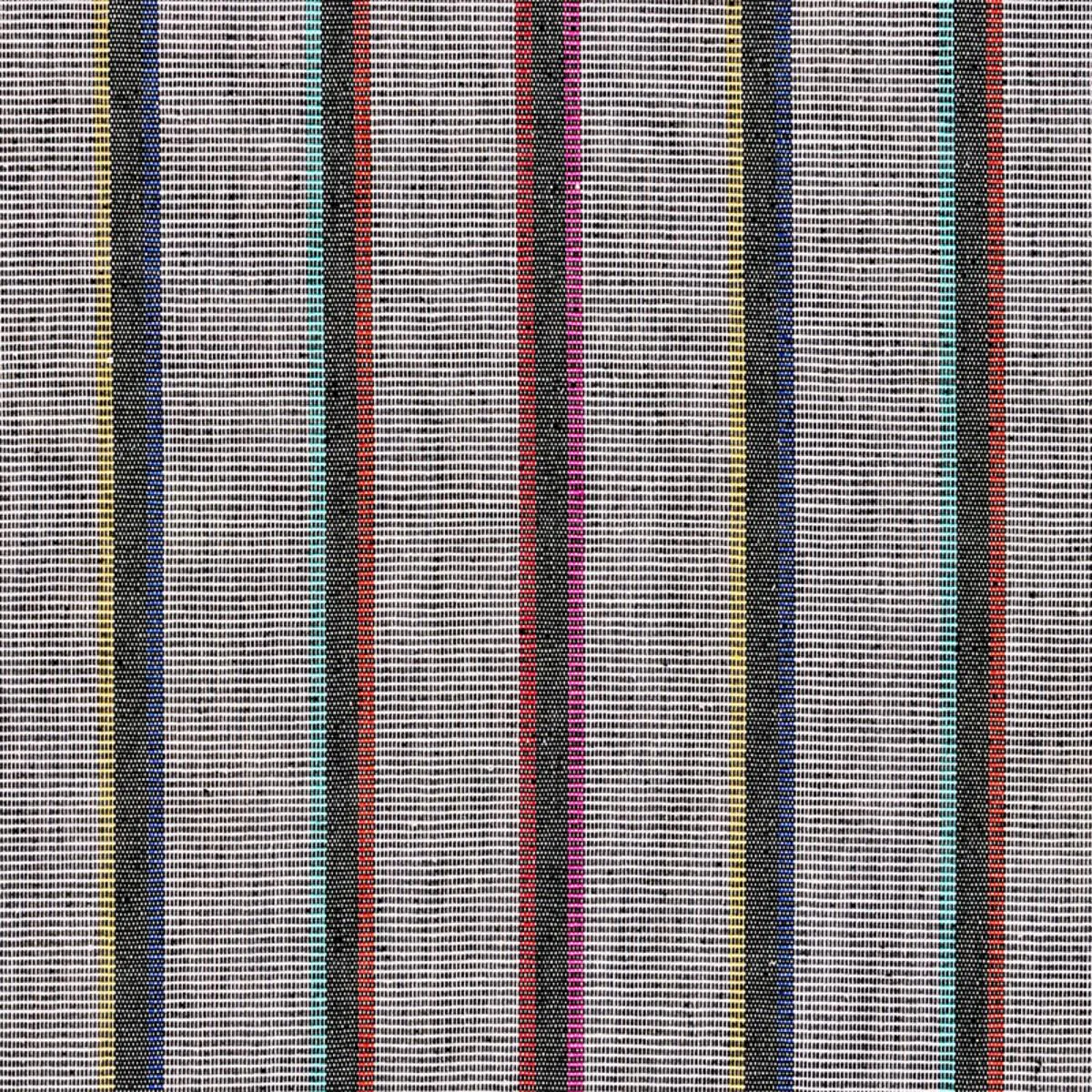 Schumacher 78840 Corcha Hand Woven Stripe Mono Multi fabric swatch