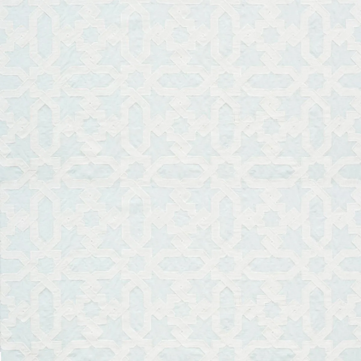 Schumacher 67573 Cordoba Embroidery Mist fabric swatch