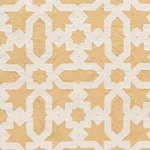 Schumacher 67575 Cordoba Embroidery Ochre fabric swatch