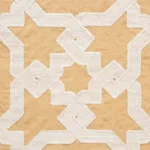 Schumacher 67575 Cordoba Embroidery Ochre fabric swatch