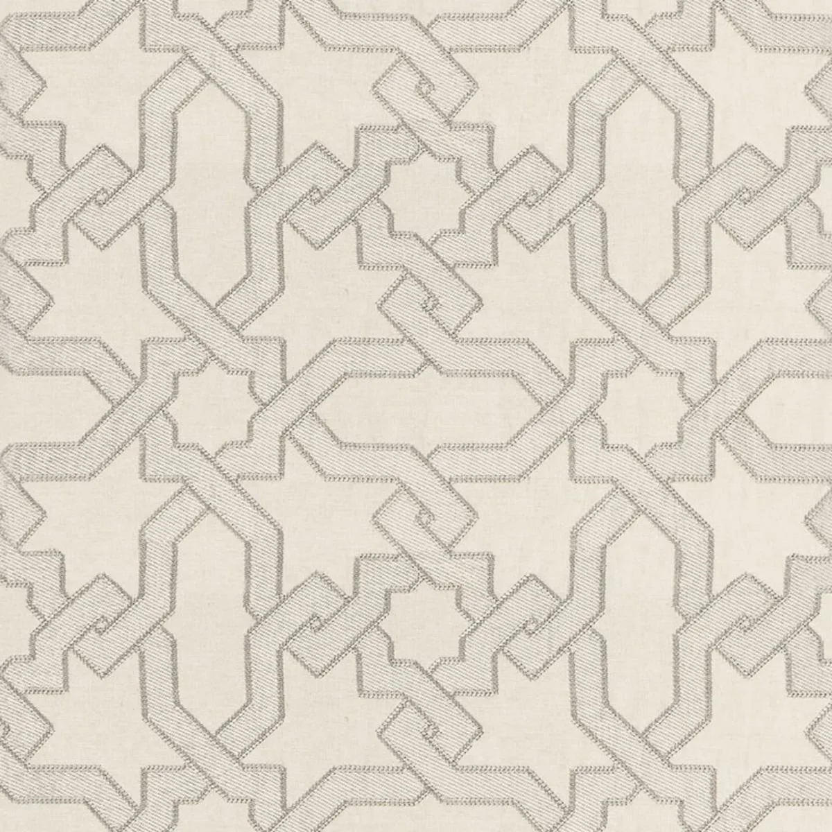 Schumacher 67572 Cordoba Embroidery Pearl fabric swatch