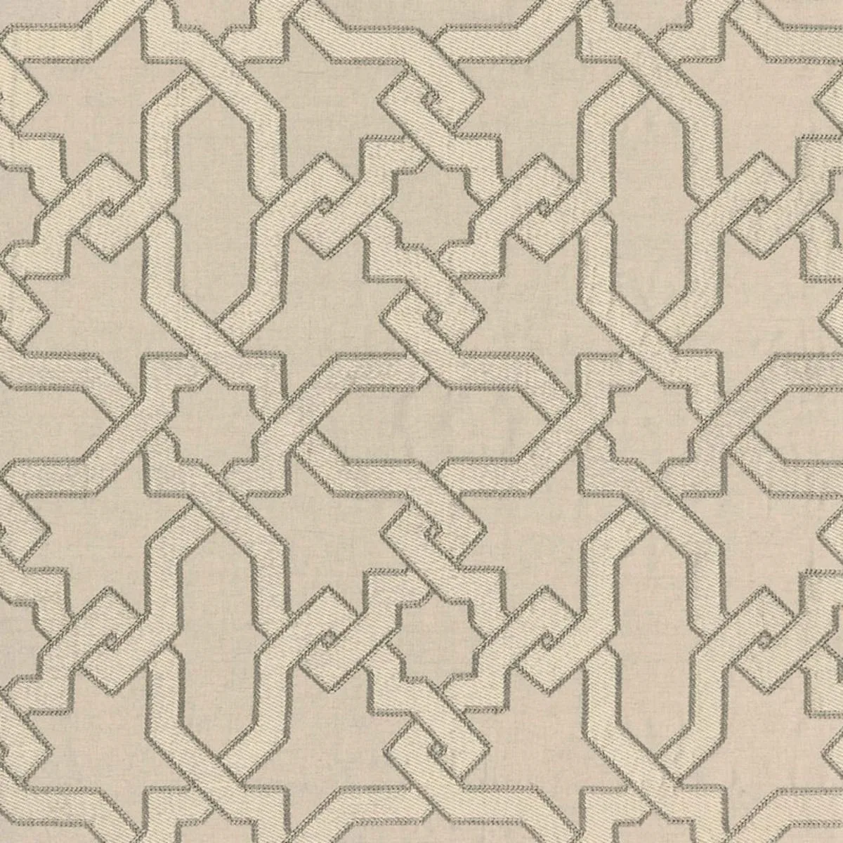 Schumacher 67571 Cordoba Embroidery Stone fabric swatch