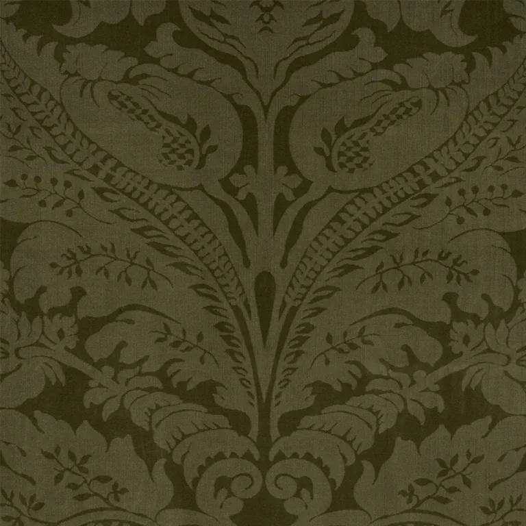 Schumacher 73951 Cordwain Velvet Olive fabric swatch