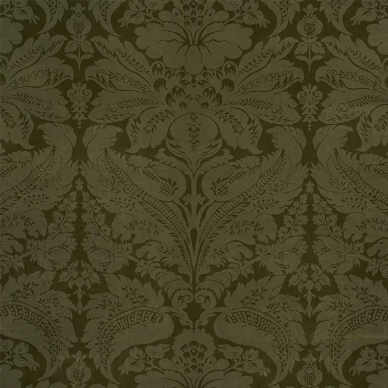Schumacher 73951 Cordwain Velvet Olive fabric swatch