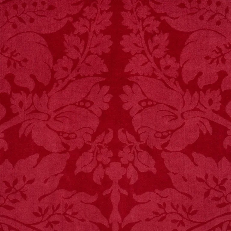 Schumacher 73952 Cordwain Velvet Red fabric swatch