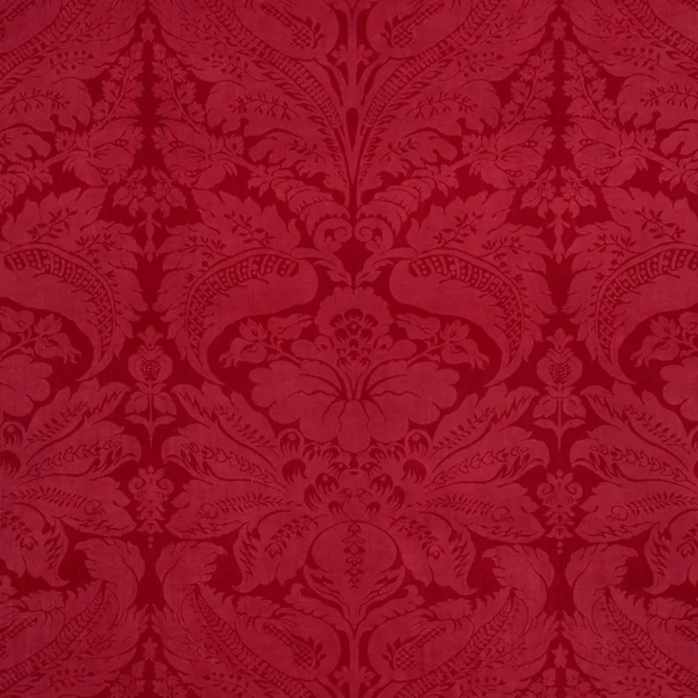 Schumacher 73952 Cordwain Velvet Red fabric swatch