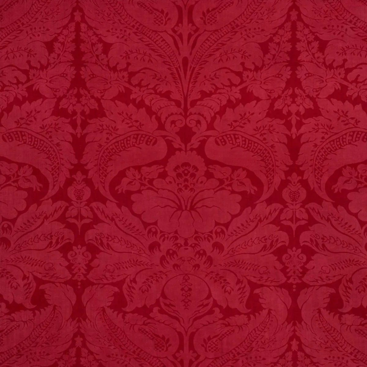 Schumacher 73952 Cordwain Velvet Red fabric swatch