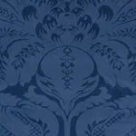 Schumacher 73950 Cordwain Velvet Sapphire fabric swatch