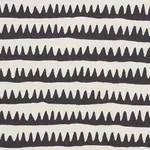 Schumacher 177971 Corfu Hand Printed Stripe Black fabric swatch
