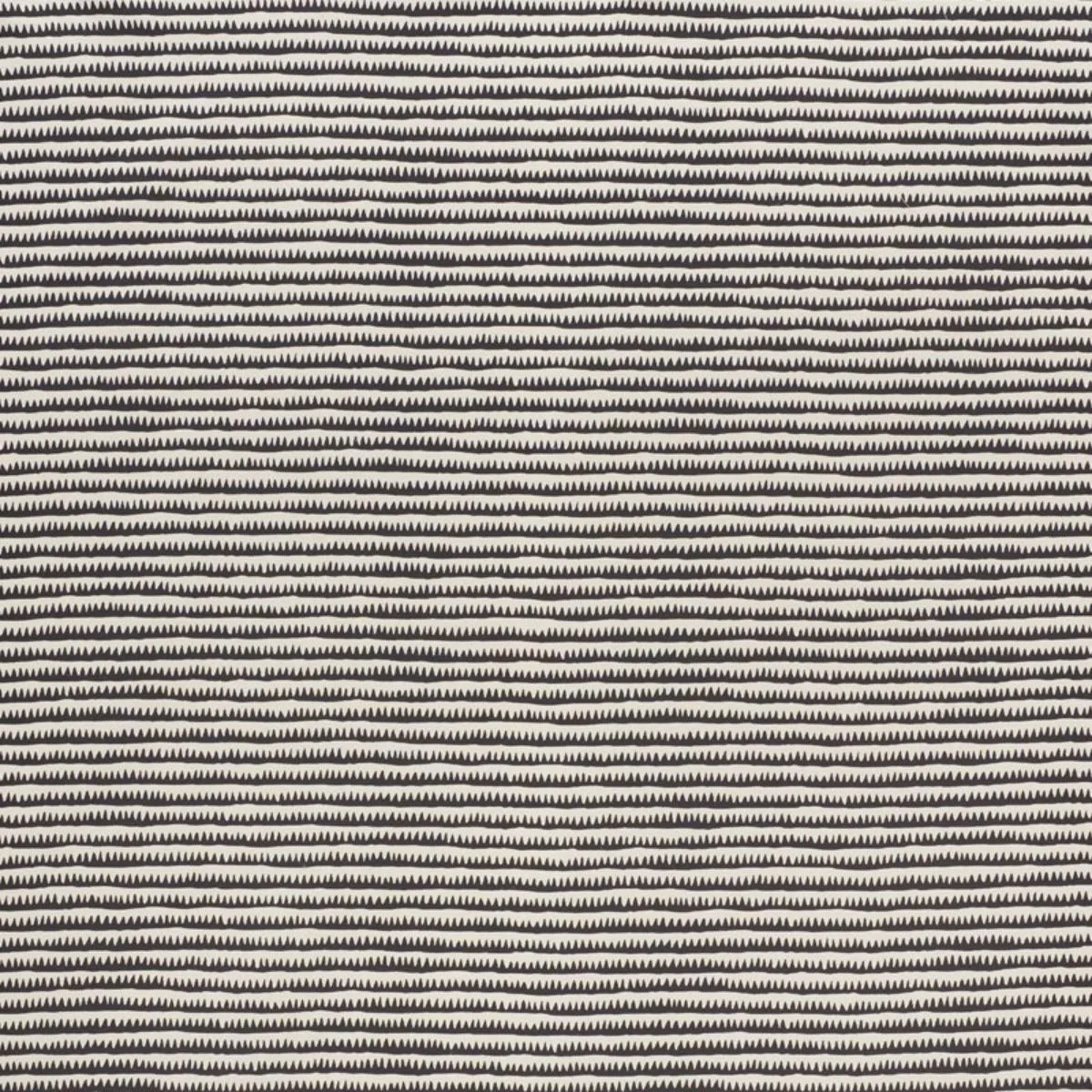 Schumacher 177971 Corfu Hand Printed Stripe Black fabric swatch