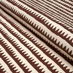 Schumacher 177973 Corfu Hand Printed Stripe Brown fabric swatch