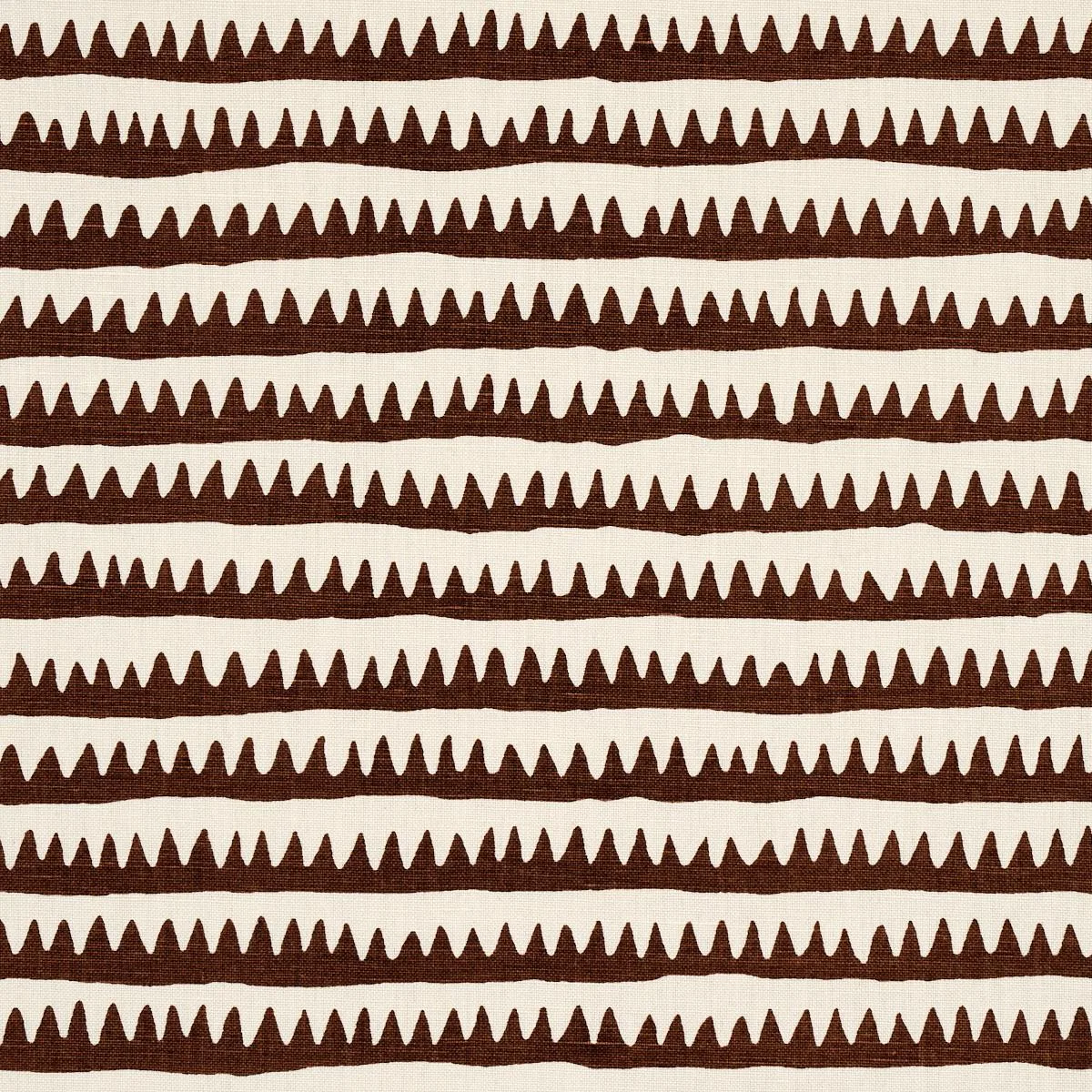 Schumacher 177973 Corfu Hand Printed Stripe Brown fabric swatch