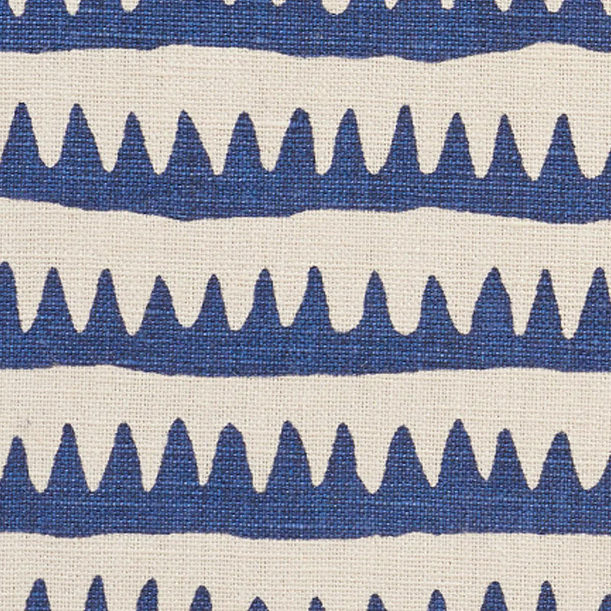 Schumacher 177970 Corfu Hand Printed Stripe Navy fabric swatch