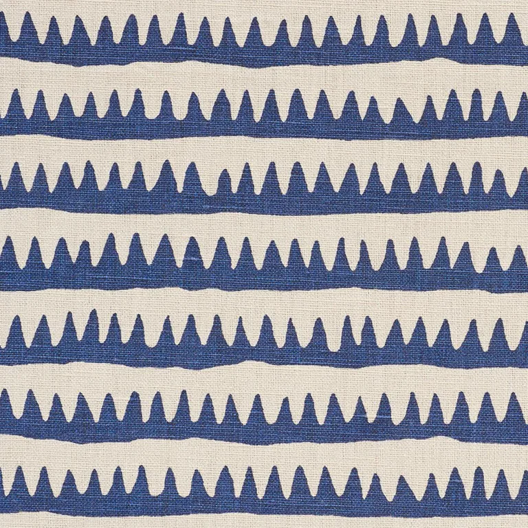 Schumacher 177970 Corfu Hand Printed Stripe Navy fabric swatch