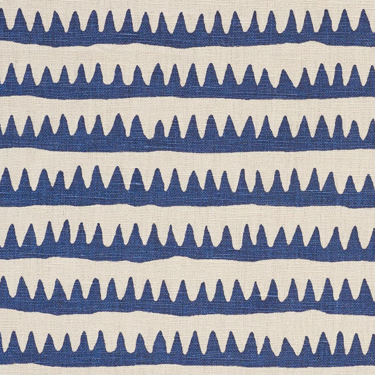 Schumacher 177970 Corfu Hand Printed Stripe Navy fabric swatch