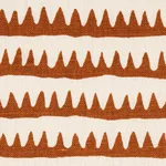 Schumacher 177974 Corfu Hand Printed Stripe Rust fabric swatch