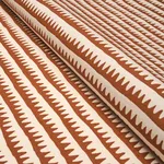 Schumacher 177974 Corfu Hand Printed Stripe Rust fabric swatch