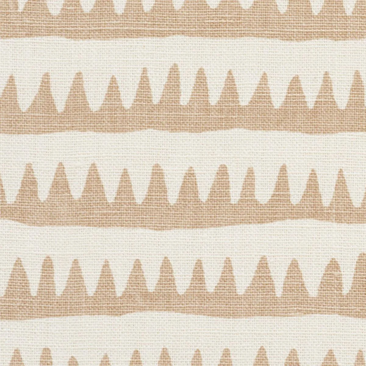 Schumacher 177972 Corfu Hand Printed Stripe Sand fabric swatch
