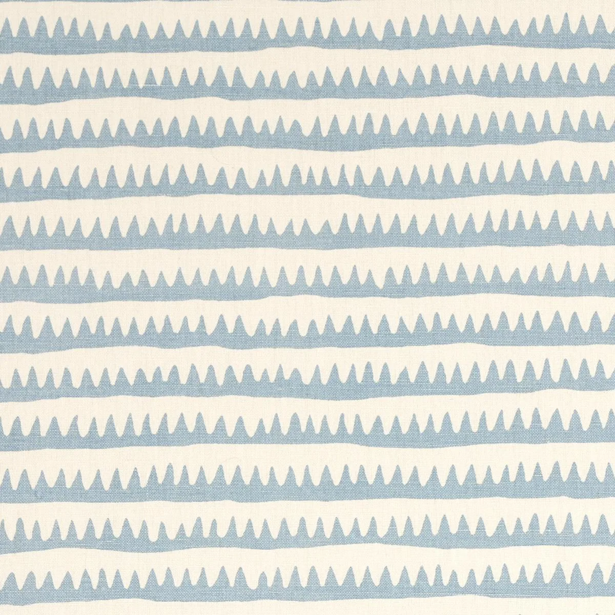 Schumacher 177975 Corfu Hand Printed Stripe Sky fabric swatch
