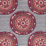 Schumacher 74470 Corfu Navy Multi fabric swatch