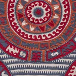 Schumacher 74470 Corfu Navy Multi fabric swatch