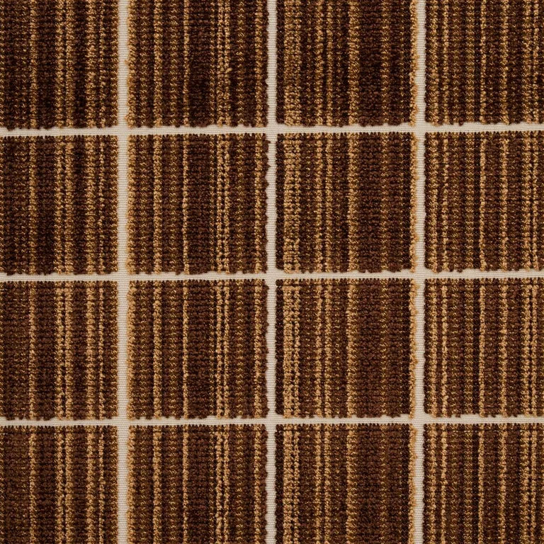 Schumacher 79633 Corneille Velvet Mocha fabric swatch
